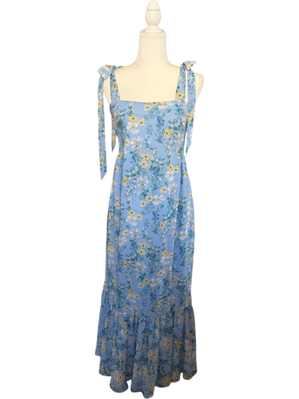 YUMI KIM XS Rosette floral maxi dress in Eden Blue - Picture 2 of 6